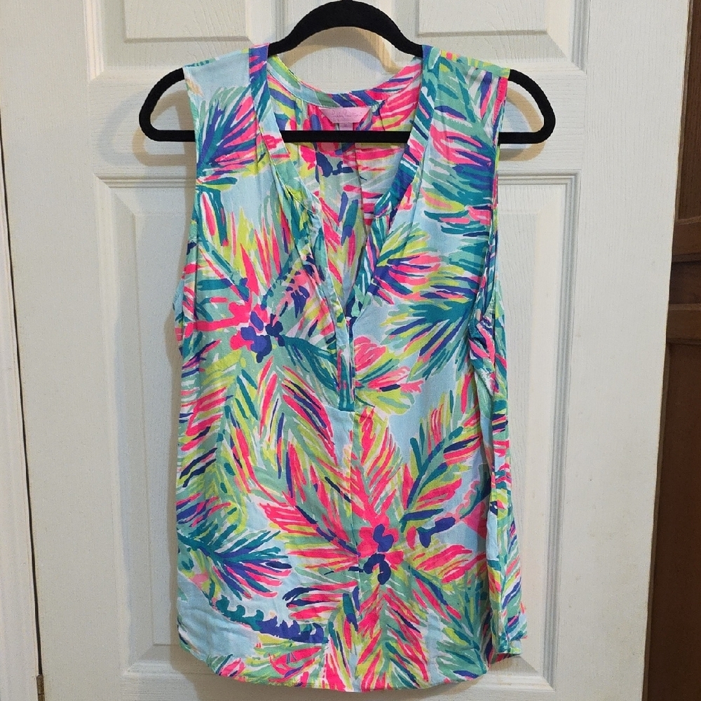 Tropical Sleeveless Top - Multicolor
